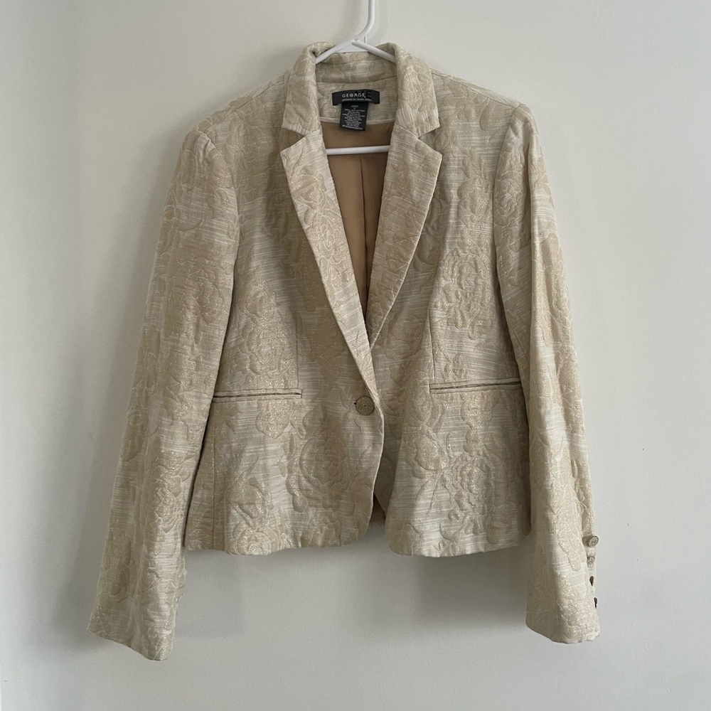 George Textured Cream Blazer